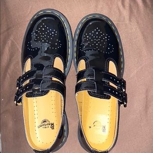 Dr Martens patent Mary Janes
